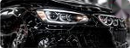 Repaired black car